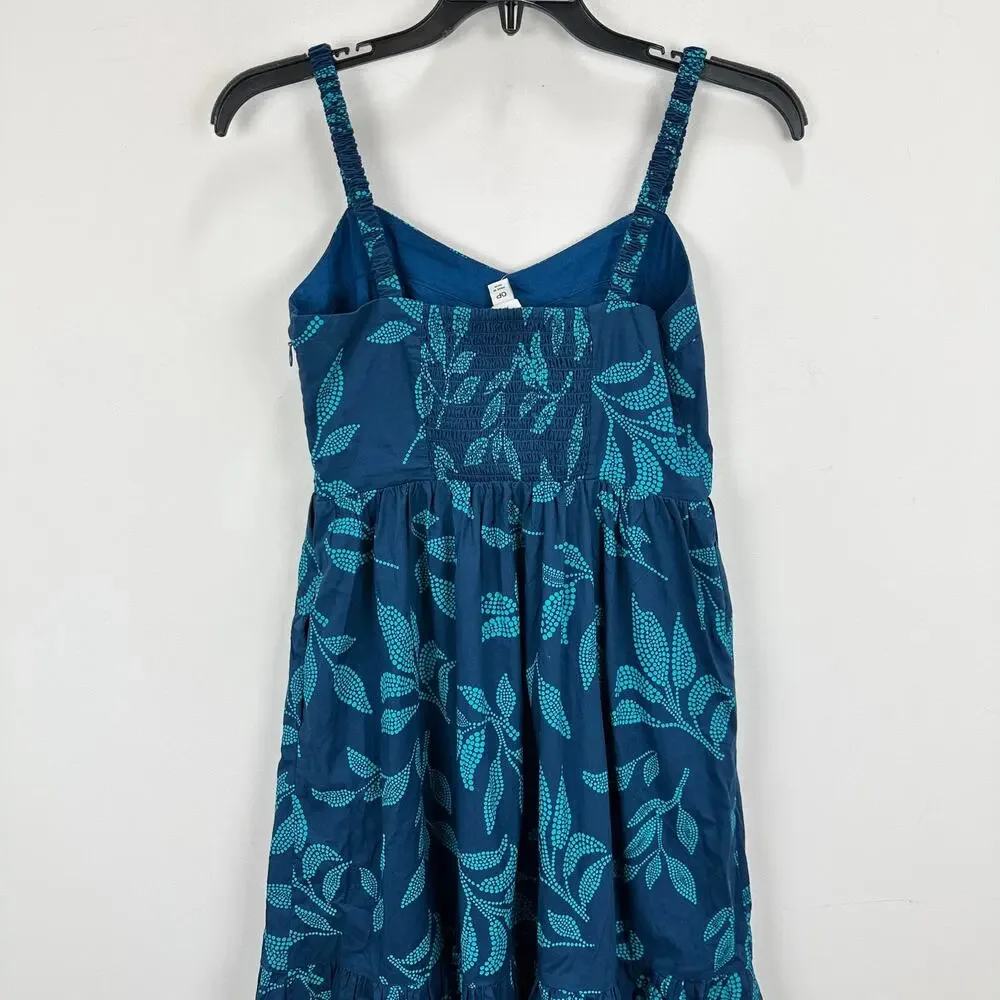 J.Crew Petite Poplin Corset Midi Dress Cotton Tropical Blue Vacation 0P NWT - Picture 12 of 12